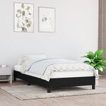 vidaXL Cadre de lit Noir 90x190 cm Tissu