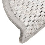 vidaXL Tapis d'escalier autocollants 30 Pièces 56x17x3 cm platine