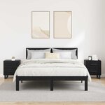 vidaXL Cabinet de chevet 2 Pièces Chêne noir 40 x 35 x 47 5 cm