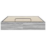 vidaXL Cadre de lit ottoman Gris Sonoma 193 x 120 x 25 cm