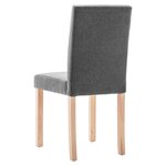 vidaXL Chaises à manger lot de 2 gris foncé tissu