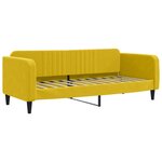 vidaXL Lit de jour avec lit gigogne jaune 80x200 cm velours