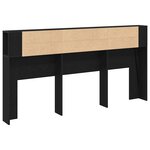 Buffet de tête vidaXL Chêne noir 200x18 5x104 5 cm