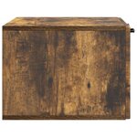 vidaXL Meuble TV mural Chêne fumé 59 5 x 41 x 30 cm Bois d'ingénierie