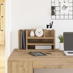 vidaXL Organiseur de bureau Chêne noir 44.5 x 24 x 25 cm