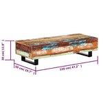 vidaXL Table basse 120x50x30 cm Bois de récupération solide et acier
