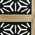 vidaXL Cloison de séparation 6 panneaux marron noir paulownia massif