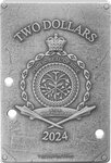 Pièce de monnaie en Argent 2 Dollars g 31.1 (1 oz) Millésime 2024 Wild West PAT GARRETT