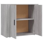 vidaXL Buffet Sonoma gris 80x33x70 cm Bois d'ingénierie
