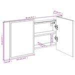 vidaXL Armoire de salle de bain à miroir LED sonoma gris 80x12x45 cm
