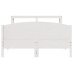 vidaXL Cadre de lit sans matelas blanc 140x190 cm bois de pin massif
