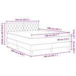 Literie Box Spring vidaXL avec Matelas Rose 140x200 cm Velours