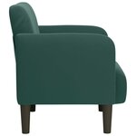 vidaXL Fauteuil avec accoudoirs vert foncé 54 cm velours