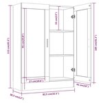 vidaXL Armoire à vitrine Chêne brun 82 5x30 5x115cm Bois d'ingénierie
