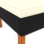 vidaXL Canapé d'angle Résine tressée et bois d'eucalyptus massif