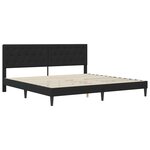 vidaXL Cadre de lit avec tête de lit Noir 200 x 200 cm Velours