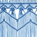 vidaXL Rideau en macramé Bleu 140x240 cm Coton