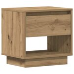 vidaXL Table de nuit avec tiroir 2 Pièces chêne artisanal 45 x 34 x 44 cm