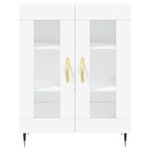vidaXL Buffet haut Blanc 69 5x34x180 cm Bois d'ingénierie