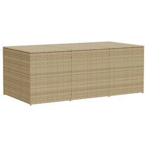 vidaXL Boîte de rangement de jardin mélange beige 984L résine tressée