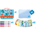 Jeux et dessins pour enfant - Mallette de voyage - Ardoise effaçable - Maped - Travel board