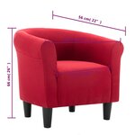 vidaXL Fauteuil Rouge bordeaux Tissu