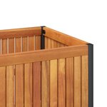vidaXL Jardinière 85x45x44 cm bois massif d'acacia et acier
