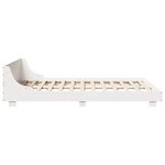 vidaXL Cadre de lit sans matelas blanc 135x190 cm bois de pin massif