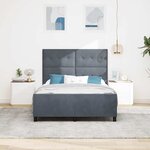 vidaXL Cadre de lit avec tête de lit Gris foncé 160 x 200 cm Velours