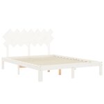 vidaXL Cadre de lit sans matelas blanc bois de pin massif