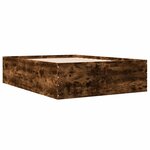 vidaXL Cadre de lit chêne fumé 120x200 cm bois d'ingénierie