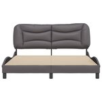 vidaXL Cadre de lit sans matelas gris 160x200 cm similicuir