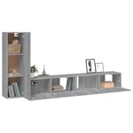 vidaXL Ensemble de meubles TV 3 Pièces Sonoma gris Bois d'ingénierie