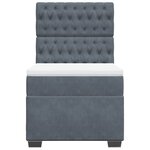 vidaXL Sommier à lattes de lit avec matelas Gris foncé 100x200 cm