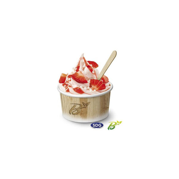 Pot de glace en carton recyclable nature 90 ml - lot de 1932 - sdg -  - carton  x38 8mm