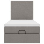 vidaXL Cadre de lit ottoman avec matelas taupe 100x200 cm tissu