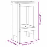 vidaXL Ensemble de bar de jardin 7 Pièces marron miel bois de pin massif