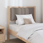 vidaXL Tête de lit capitonnée avec tête de lit Marron 75 cm Pin massif