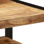 vidaXL Table basse 50x50x38 cm bois de manguier massif brut
