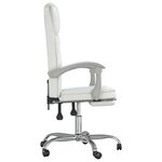 vidaXL Fauteuil inclinable de bureau Blanc Similicuir