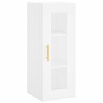 vidaXL Buffet haut Blanc 34 5x34x180 cm Bois d'ingénierie