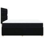 vidaXL Sommier à lattes de lit avec matelas Noir 160x200 cm Tissu