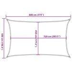 vidaXL Voile d'ombrage 160 g/m² Taupe 5x8 m PEHD