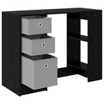 vidaXL Bureau Chêne noir Bois d'ingénierie 100 x 40 x 75 cm