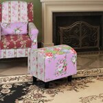 Pouf capitonné PATCHWORK style de pastoralisme