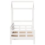 vidaXL Lit de jour avec toit sans matelas blanc 90x200 cm bois massif
