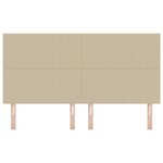 vidaXL Tête de lit LED avec tête de lit Vert gris 180 cm Polyester