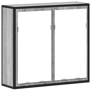 vidaXL Armoire à miroir de salle de bain sonoma gris bois d’ingénierie