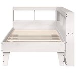vidaXL Lit bibliothèque sans matelas blanc 75x190cm bois de pin massif