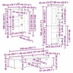 vidaXL Ensemble meuble TV FLORIN Gris béton Bois d'ingénierie